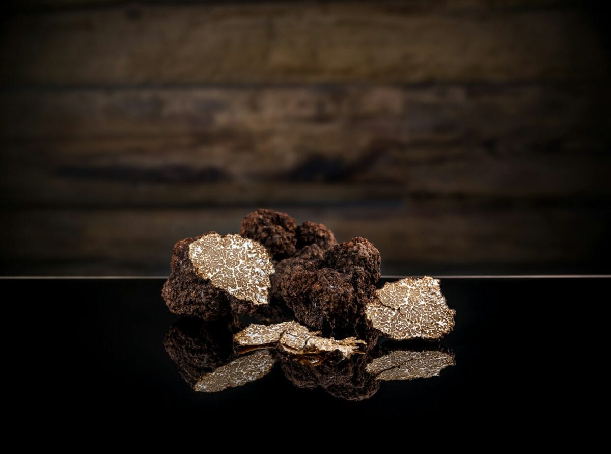 Black autumn truffles