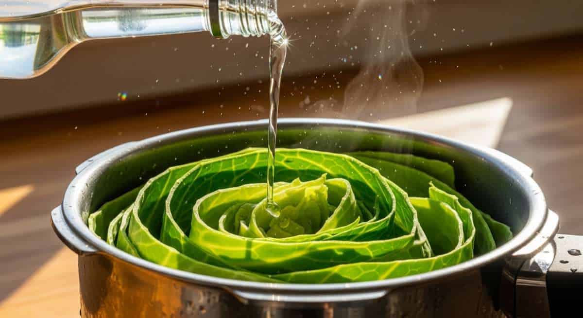 Chou vert : l’astuce vinaigre pour une couleur vive en cocotte-minute !