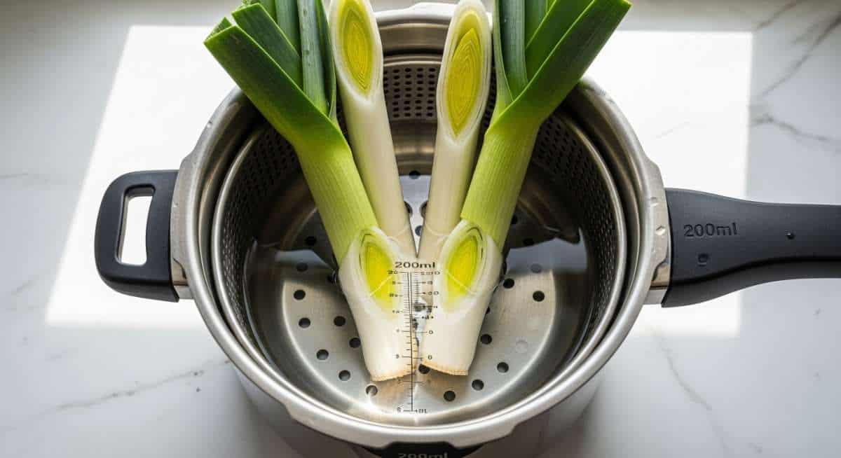 Poireaux à la cocotte minute : le secret des 200 ml qui change tout