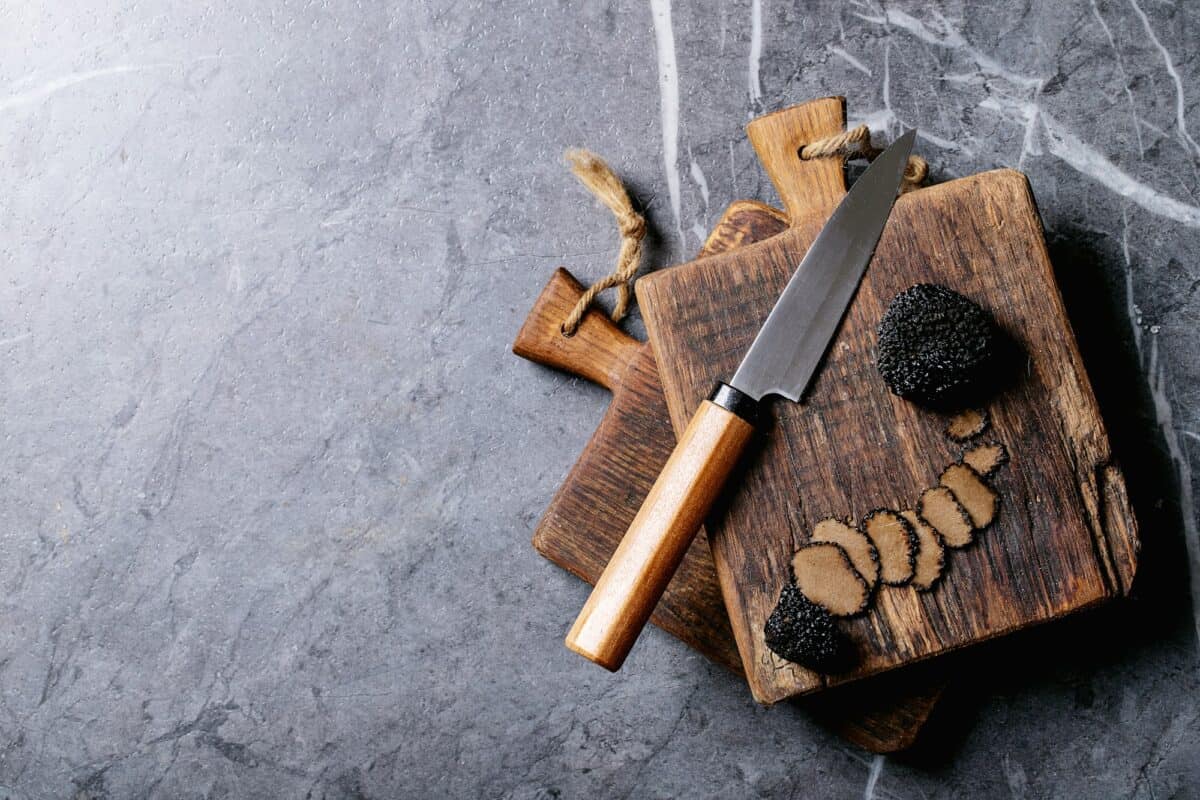 Truffle mushroom with oil