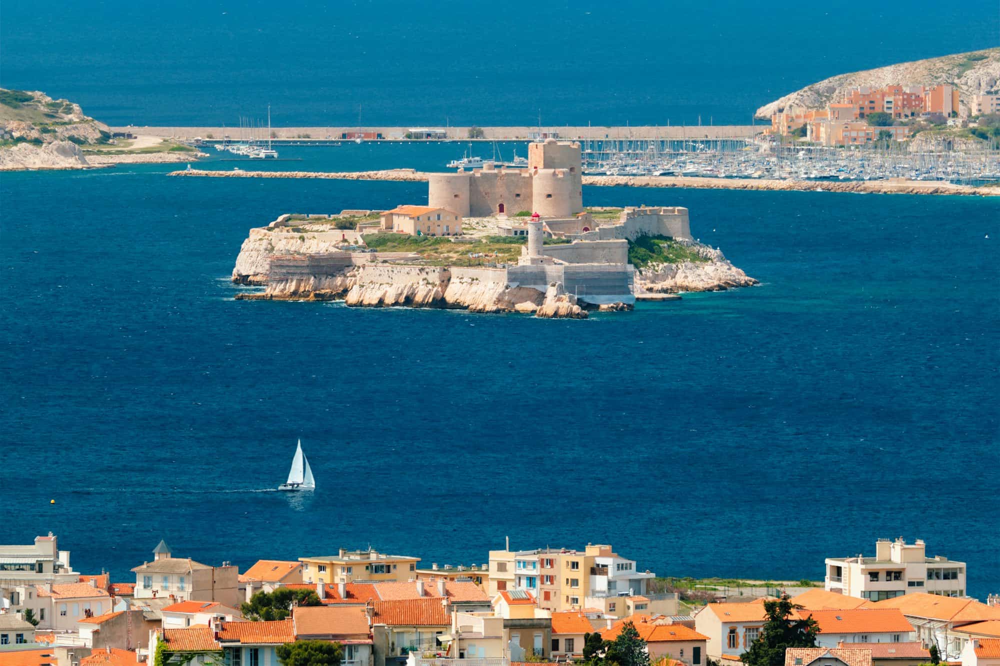Vue de la ville de Marseille. Marseille, France
